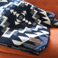Load image into Gallery viewer, Andean Alpaca Wool Blanket - Black Chakana