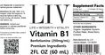 Cargar la imagen en la vista de la galería, Vitamin B1 Thiamine Liquid Metabolic Booster (Benfotiamine 250mg, 60 servings)