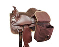 Cargar la imagen en la vista de la galería, Tahoe Large Multi Pocket Canvas Saddle Bag w Cell Phone Pocket
