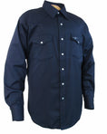 Cargar la imagen en la vista de la galería, Flying R Ranchwear - Prairie Twill Work Shirt - Navy Twill - Long Sleeve
