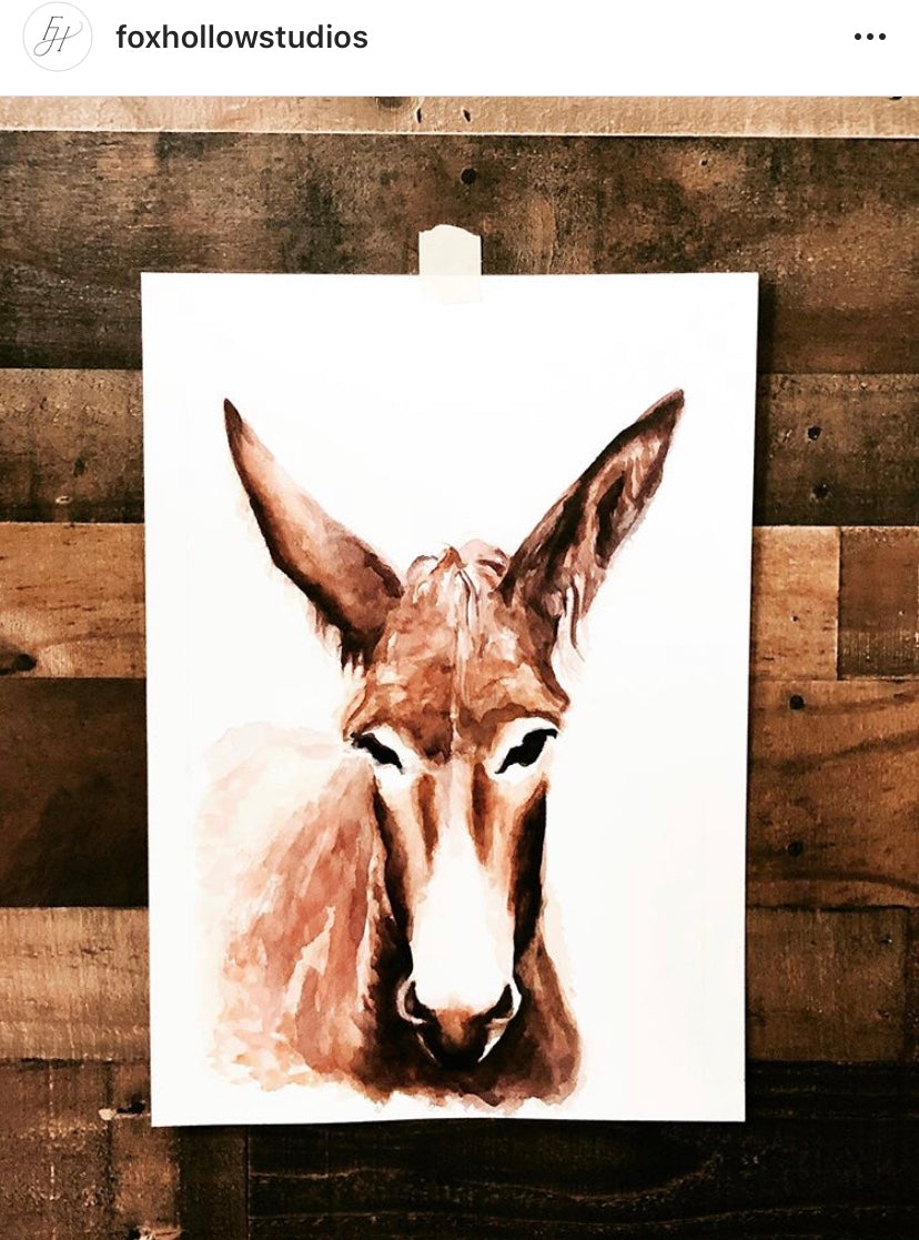 Belle in Watercolors by Tabitha Paige, PANDAS Mom, Artist, & owner Fox Hollow Studios