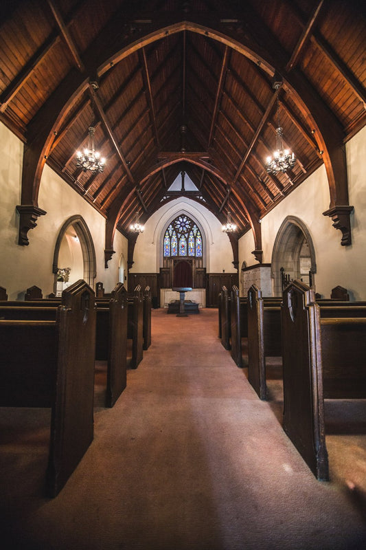 The tumbledown church in our little town