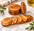 Cargar la imagen en la vista de la galería, Round Circle Olive Wood Coasters
