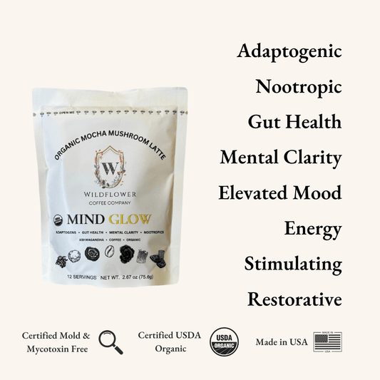 MIND GLOW: organic mycotoxin and mold free Mushroom Latte