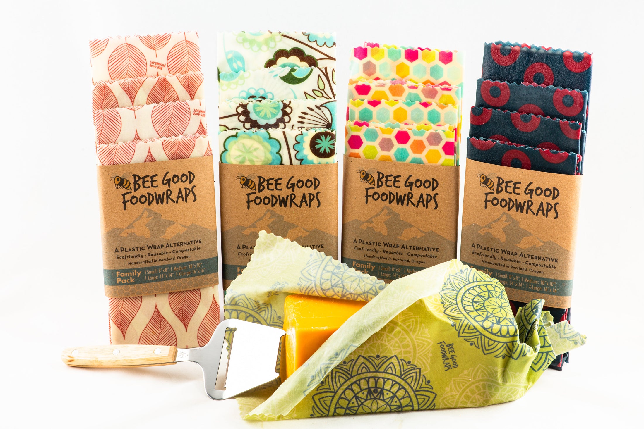 Green Mandalas Beeswax Wrap Collection