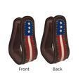 Cargar la imagen en la vista de la galería, Tahoe Tack Patriotic American Flag Leather Adult Western Stirrups
