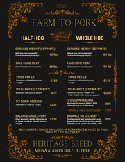 Farm Raised Pork: Heritage Breed Tamworth Pigs