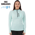 Cargar la imagen en la vista de la galería, Women's 1/4 Zip Merino Sun Hoodie - Microweight

