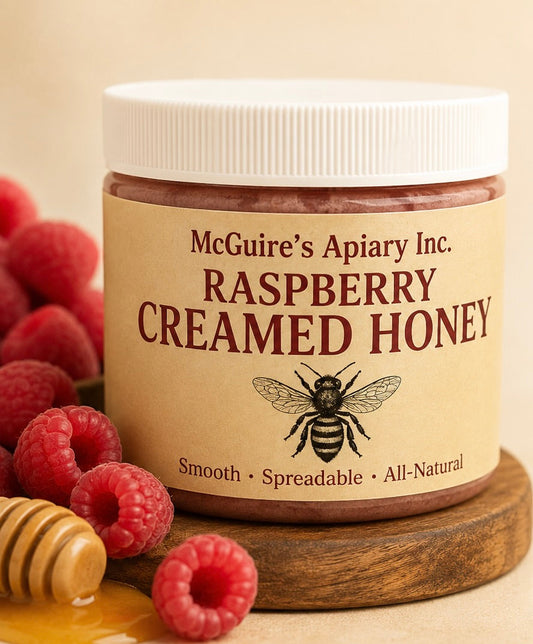 Raspberry Creamed Honey, Idaho Honey McGuires