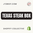 Load image into Gallery viewer, Texas Steak Box; 2 bone-in ribeyes, 2 sirloins or NY strips, 2 filets, 4 lbs ground beef JT2 Ranch
