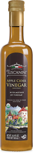 Cargar la imagen en la vista de la galería, Tuscanini Italian Organic Unfiltered Apple Cider Vinegar with the Mother, 16.9oz, Premium Quality, Certified Kosher
