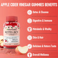 Load image into Gallery viewer, Apple Cider Vinegar Gummies, Max Strength 2000mg ACV Gummy with Probiotics, B12 and Keto Support, For Digestion, Metabolism, Detox, Gut & Immune Health, Gelatin-Free, Non-GMO, 120 keto acv gummies
