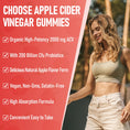 Load image into Gallery viewer, Apple Cider Vinegar Gummies, Max Strength 2000mg ACV Gummy with Probiotics, B12 and Keto Support, For Digestion, Metabolism, Detox, Gut & Immune Health, Gelatin-Free, Non-GMO, 120 keto acv gummies
