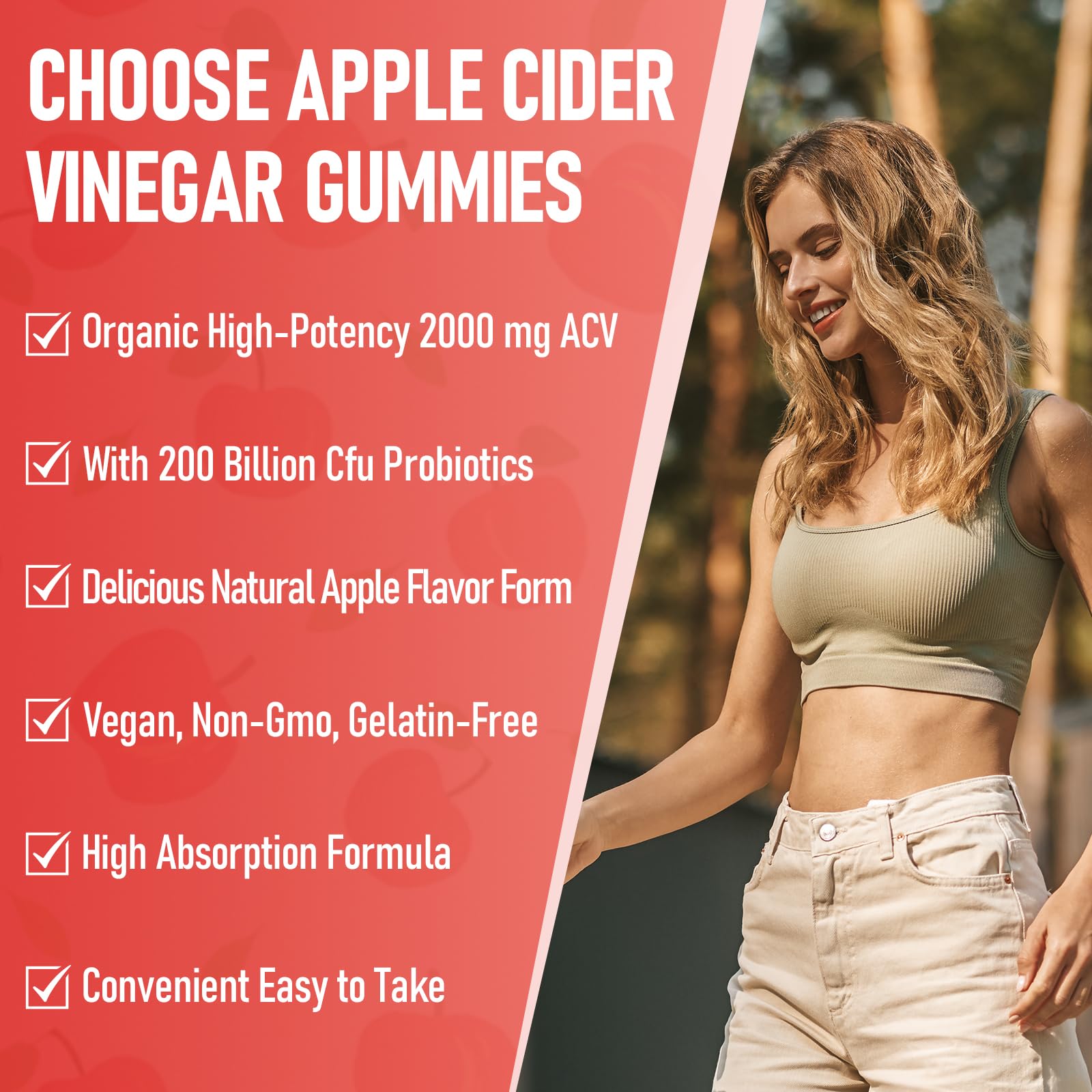 Apple Cider Vinegar Gummies, Max Strength 2000mg ACV Gummy with Probiotics, B12 and Keto Support, For Digestion, Metabolism, Detox, Gut & Immune Health, Gelatin-Free, Non-GMO, 120 keto acv gummies