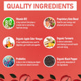 Load image into Gallery viewer, Apple Cider Vinegar Gummies, Max Strength 2000mg ACV Gummy with Probiotics, B12 and Keto Support, For Digestion, Metabolism, Detox, Gut & Immune Health, Gelatin-Free, Non-GMO, 120 keto acv gummies
