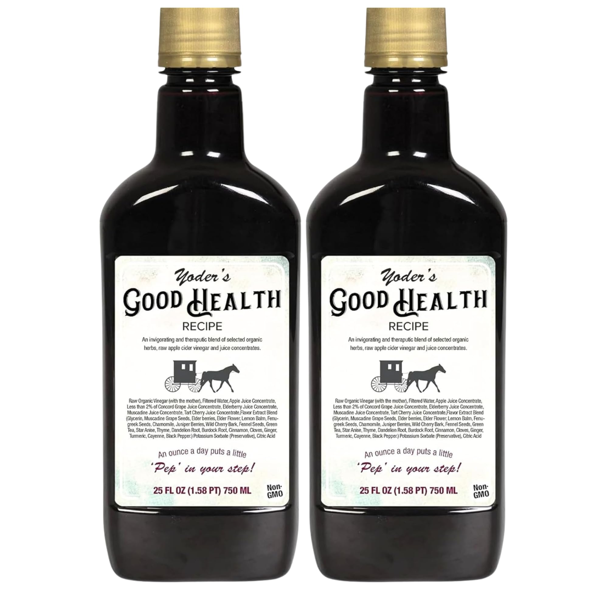Yoder’s Good Health Recipe Apple Cider Vinegar Liquid Complex, 25 oz, Amish Harvest Herbal Tonic with Elderberry Juice, Organic Wildcrafted Herbs, Raw Detoxifying Antioxidants (2)