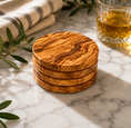 Cargar la imagen en la vista de la galería, Round Circle Olive Wood Coasters
