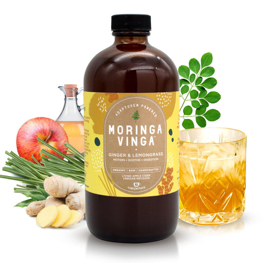 Organic Spearmint & Rosemary Moringa Infusion – Daily Herbal Tonic with Apple Cider Vinegar, Honey | Supports Mental Clarity & Circulation | Non-GMO, 16 oz