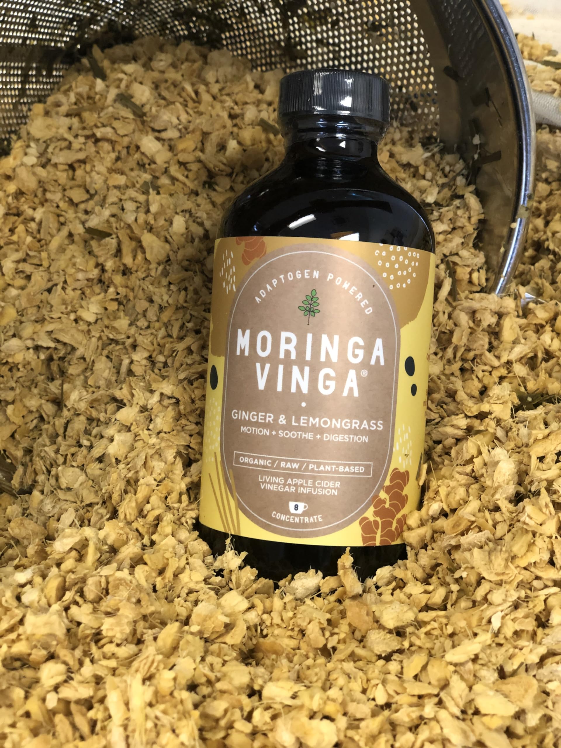 Organic Spearmint & Rosemary Moringa Infusion – Daily Herbal Tonic with Apple Cider Vinegar, Honey | Supports Mental Clarity & Circulation | Non-GMO, 16 oz