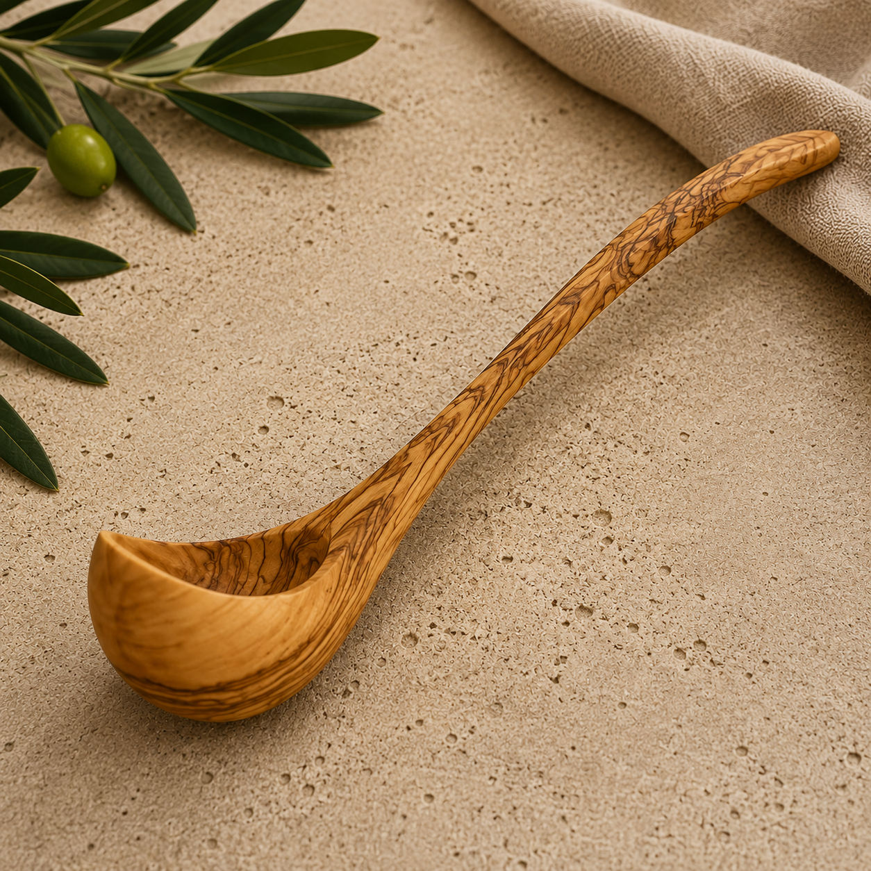 Set of Olive Wood Cooking Ladles