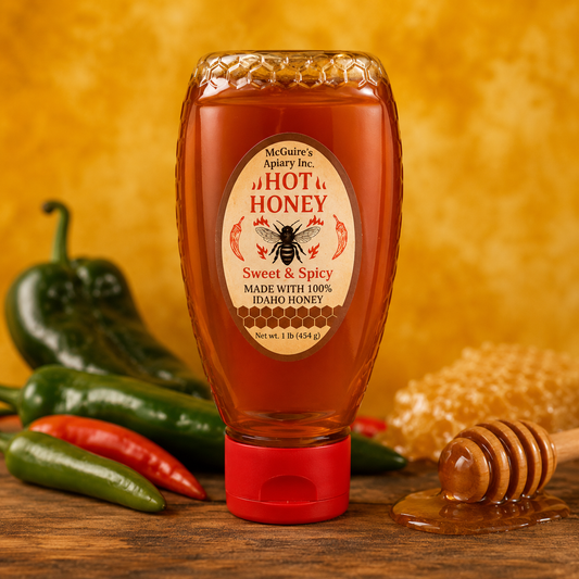 1lb Hot Honey, Idaho Honey McGuire's