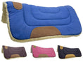 Cargar la imagen en la vista de la galería, Pony Contour Cut Canvas Western Saddle Pad with Fleece Lining by Tahoe Tack - Size 23" X 23"

