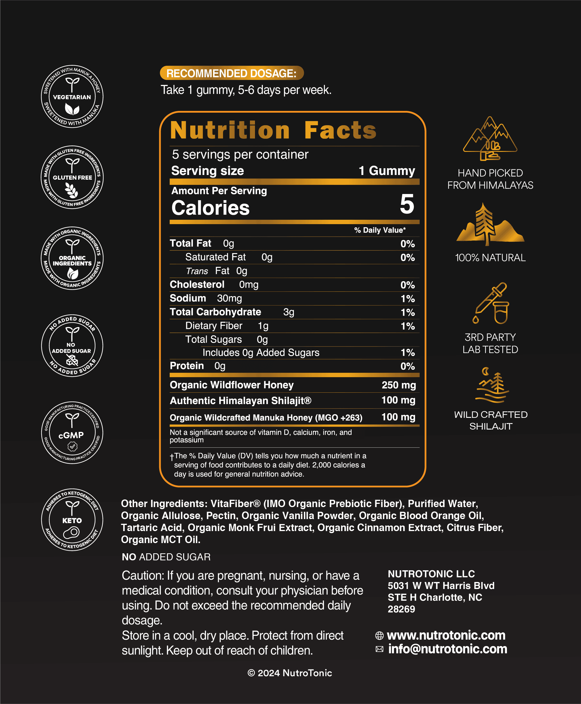 Authentic Himalayan Shilajit Gummies Trial Pack