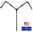 Cargar la imagen en la vista de la galería, Tahoe Black Diamond Crystal  Breast Collar USA Leather
