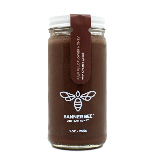 Banner Bee Cacao Enriched Raw Honey
