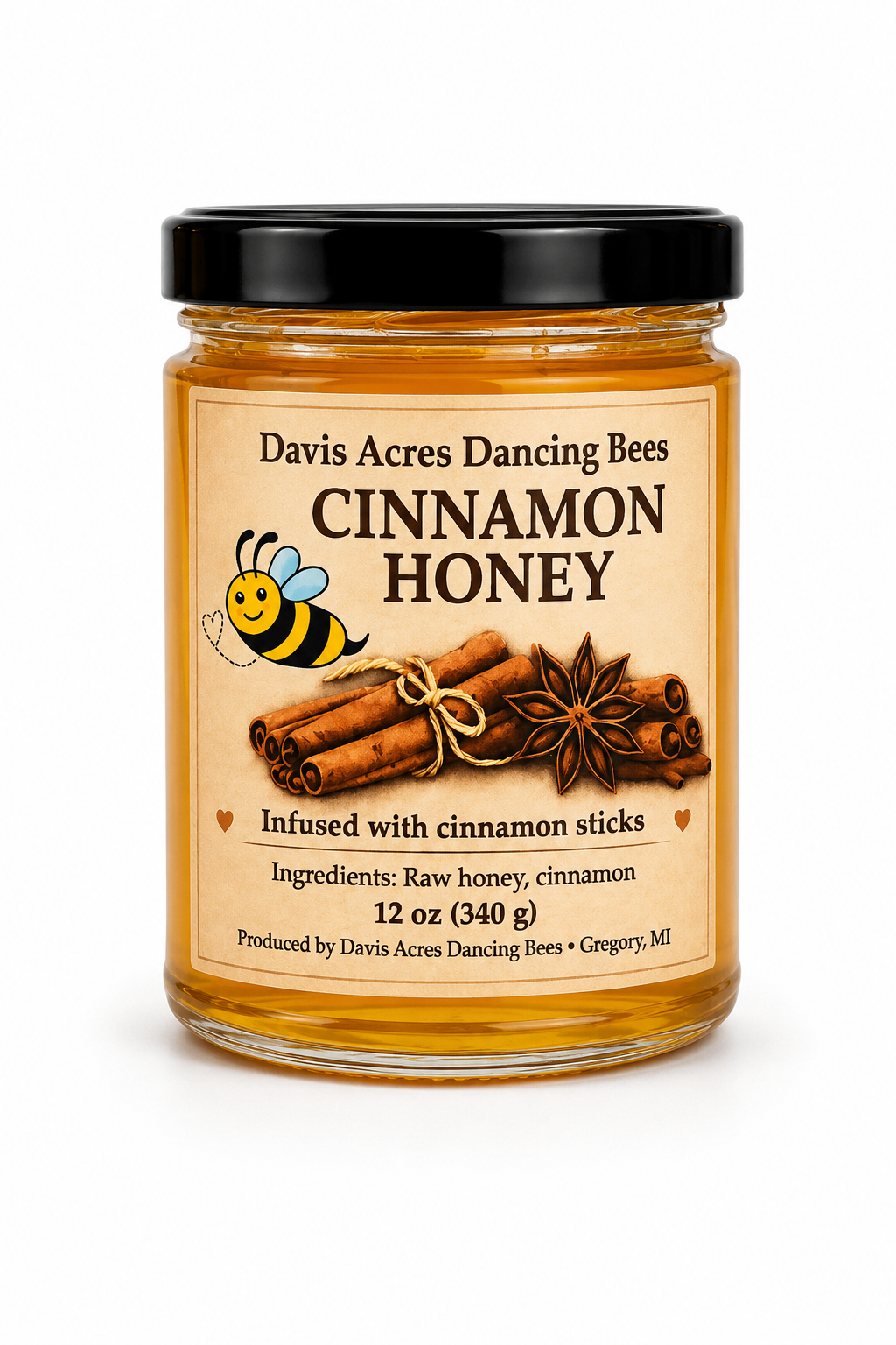 Cinnamon Honey | Cinnamon Stick Infused Raw Honey