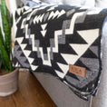 Load image into Gallery viewer, Andean Alpaca Wool Blanket - Black Chakana
