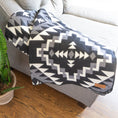 Load image into Gallery viewer, Andean Alpaca Wool Blanket - Black Chakana
