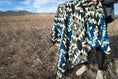 Load image into Gallery viewer, Andean Alpaca Wool Blanket - Blue Chakana
