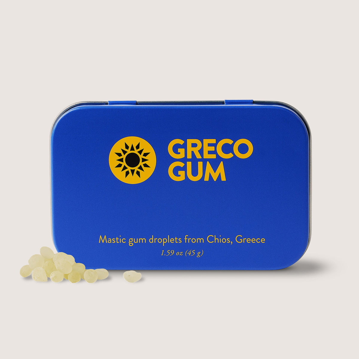 Mastic gum droplets