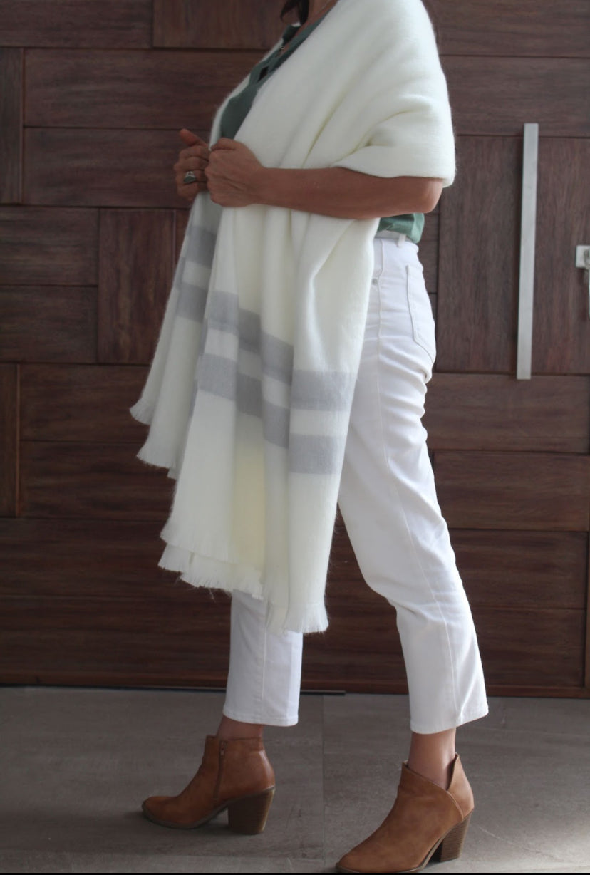 Luxury Collection Ultra Soft Throw Blanket; baby alpaca wool and recycled fibers.