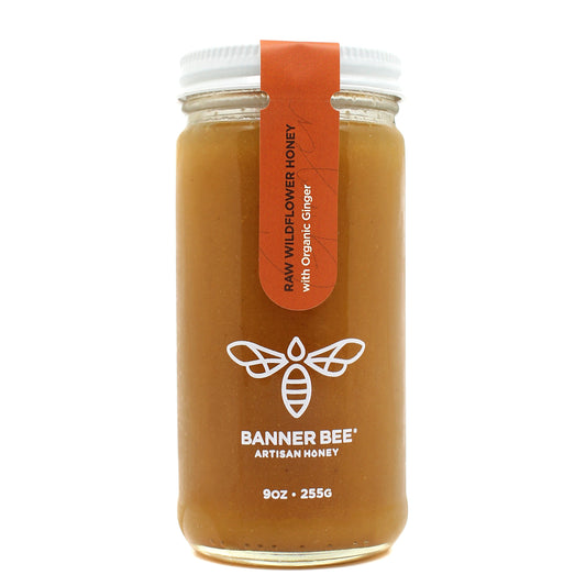 Ginger Enriched Raw Honey from Banner Bee