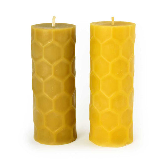 Honey Comb Pillar Candle