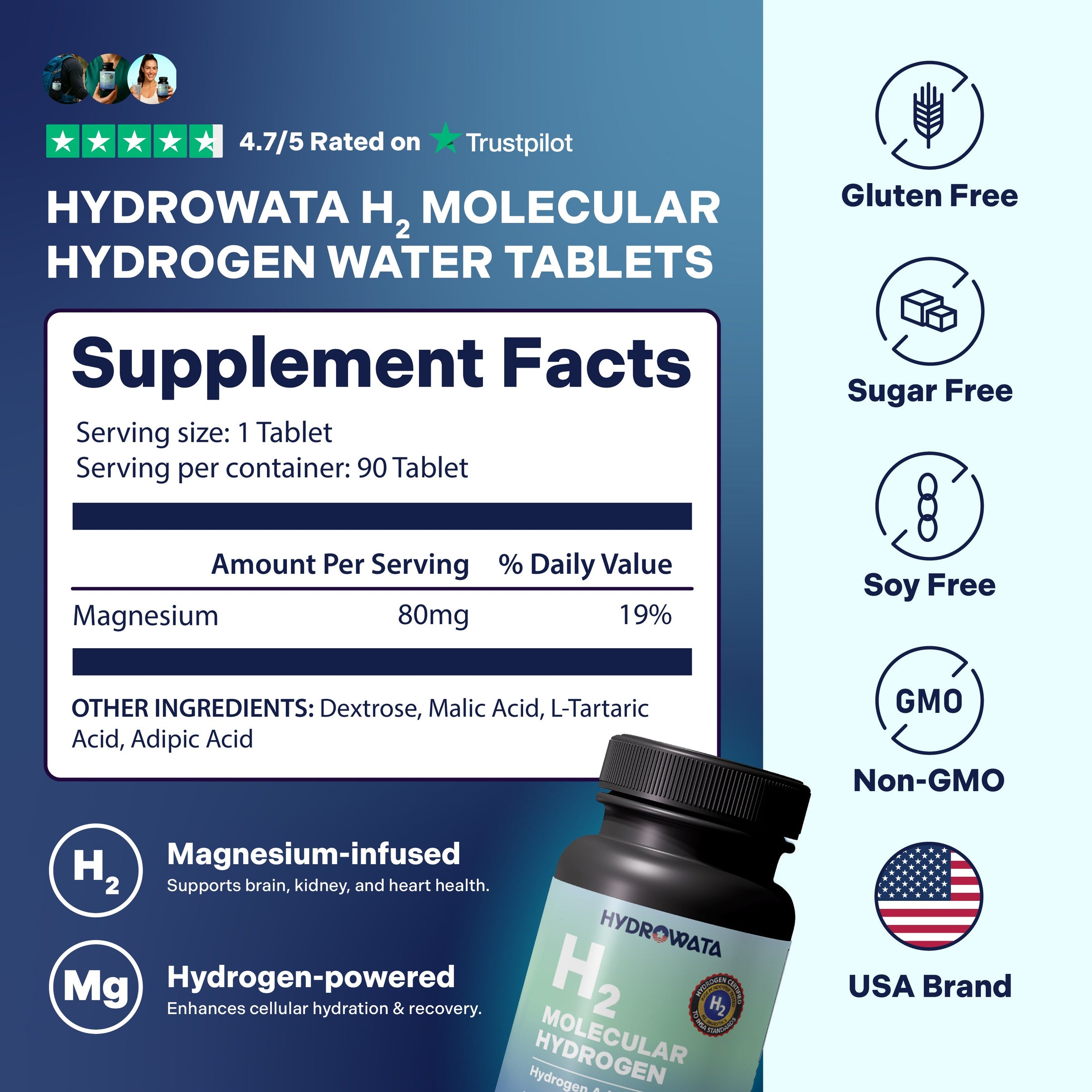 HydroWata™ | Hydrogen Water Tablets 90 Servings