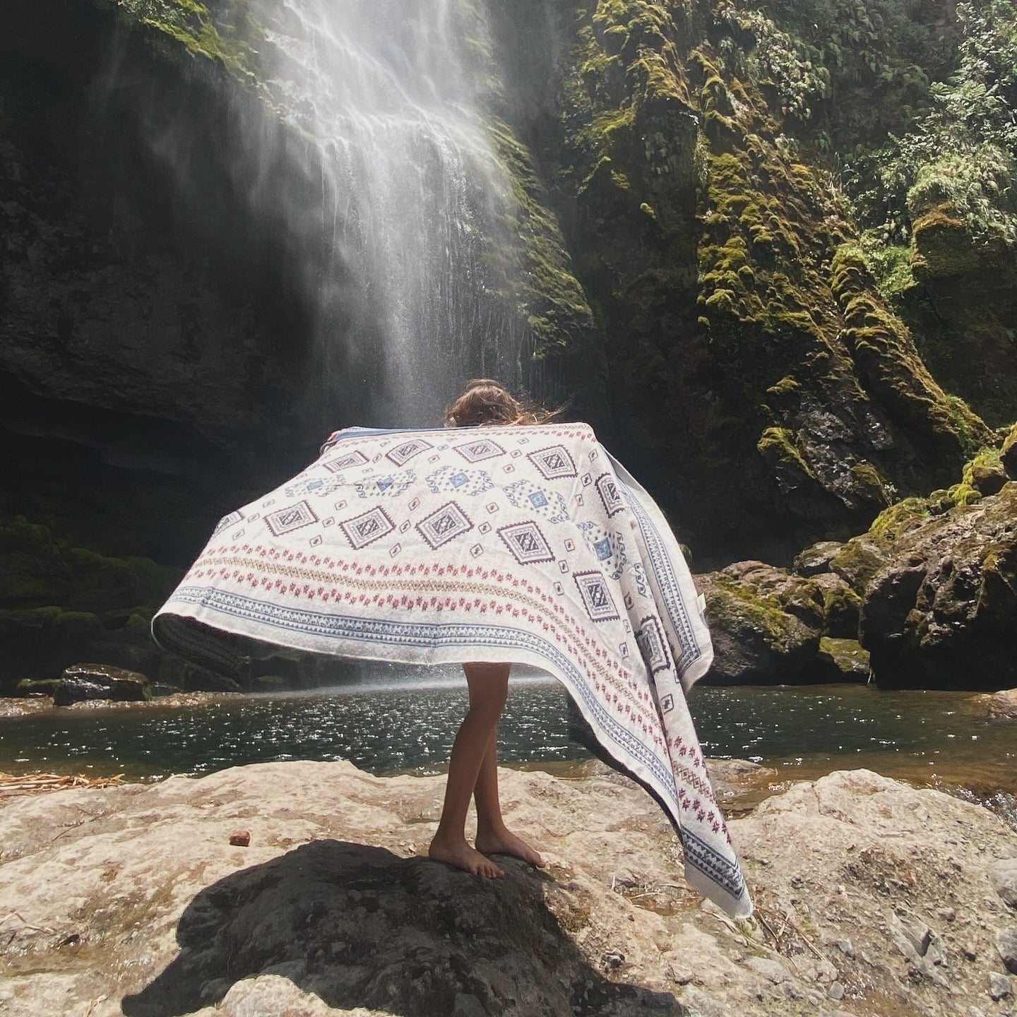 Tierra y Fuego Throw Blanket; Alpaca Wool & Acrylic 80" x 45"