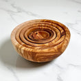 Cargar la imagen en la vista de la galería, Olive Wood Nesting Bowl Set of 6pcs

