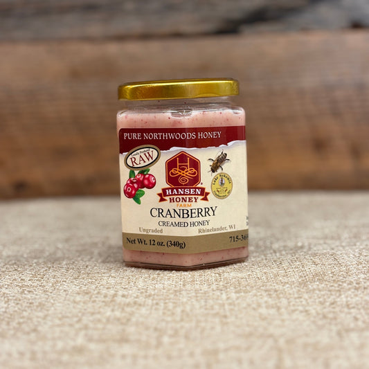 Cranberry Creamed Honey