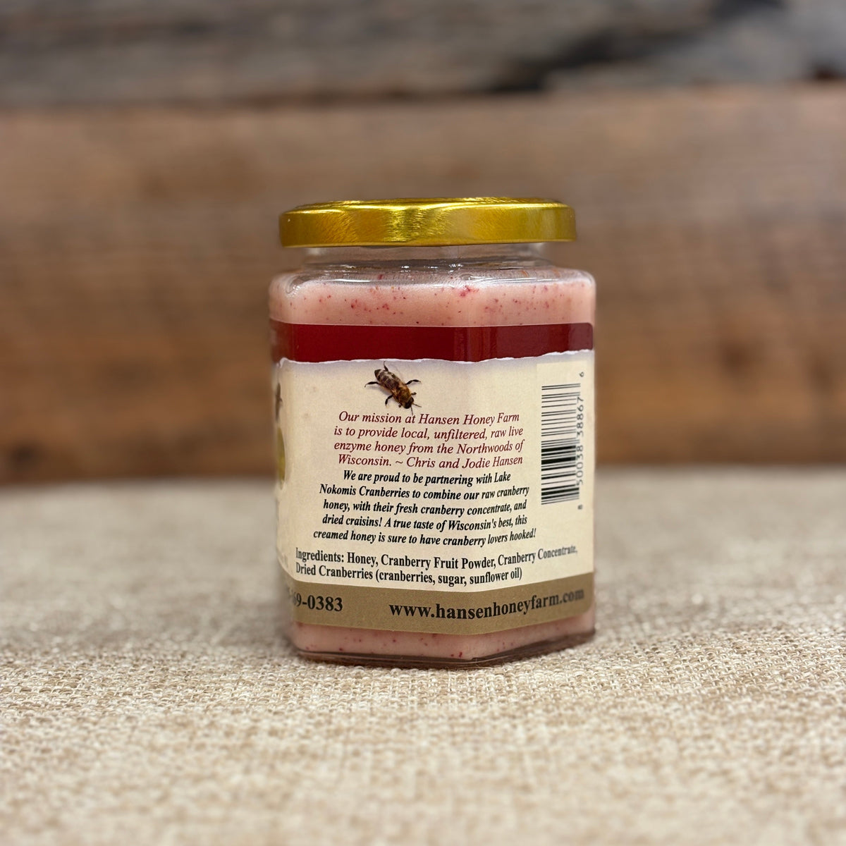 Cranberry Creamed Honey