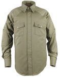 Cargar la imagen en la vista de la galería, Flying R Ranchwear - Prairie Twill Solid - Khaki - Long Sleeve - Snaps - Classic Fit
