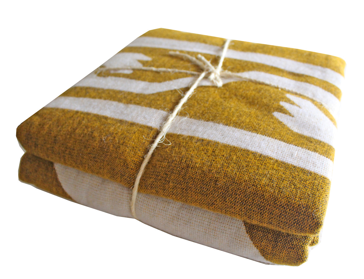 La Eva Blanket-Mustard; Alpaca Wool and Recycled Acrylic fibers, 90" x 79"