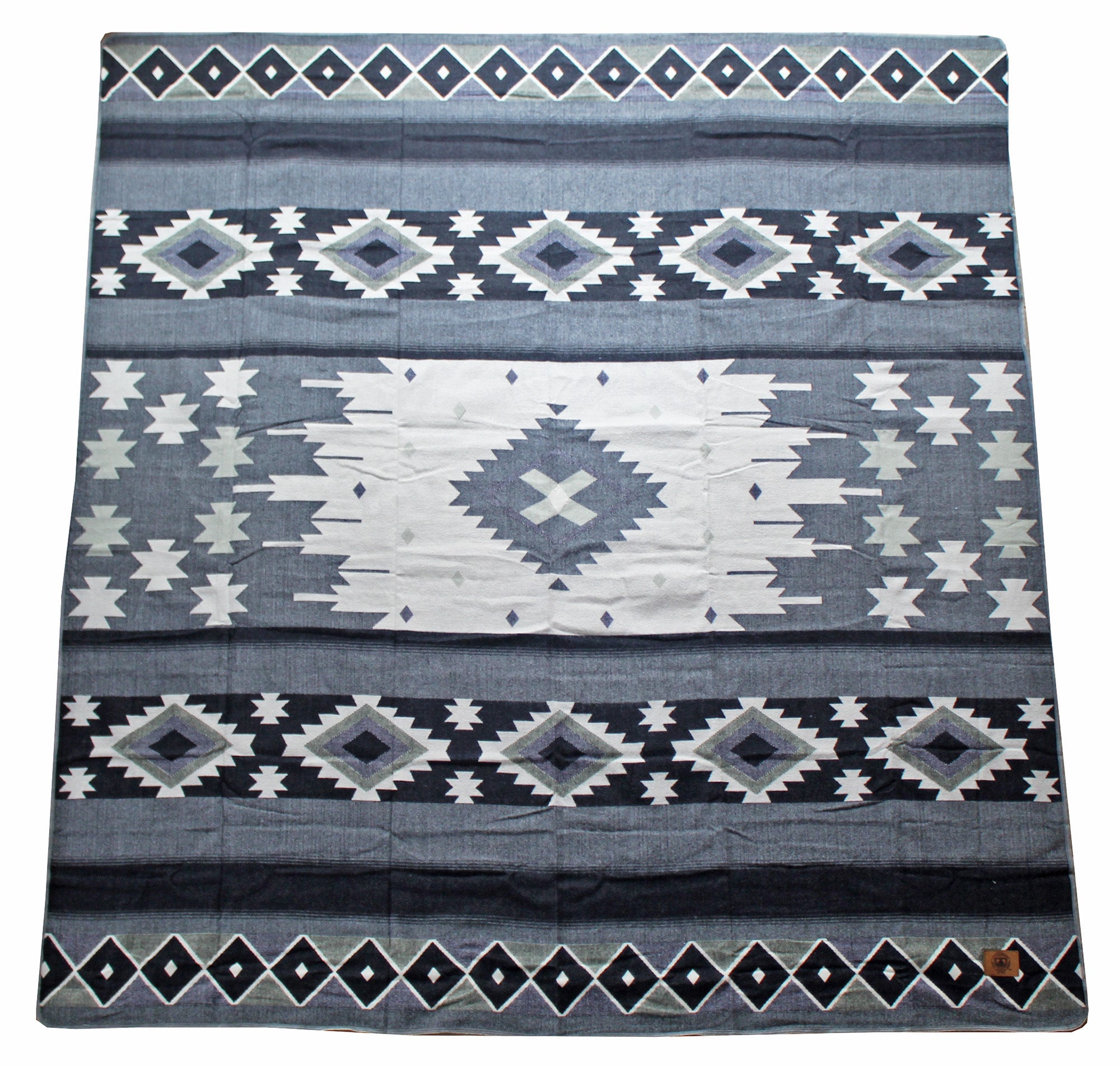 Diamonds Blanket; Alpaca Wool, Cotton, and Recycled Acrylic fair trade 89" x 79"