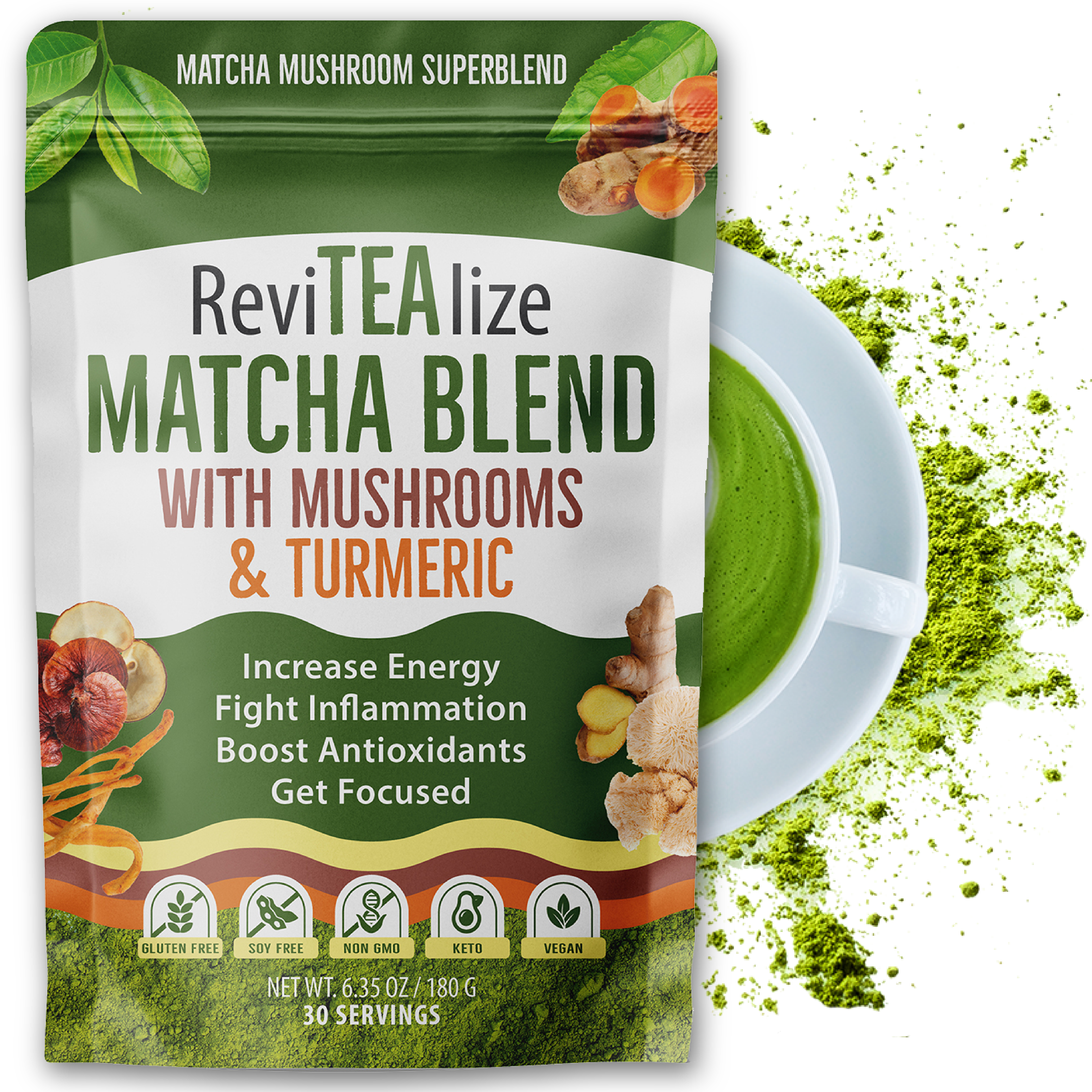 Matcha Mushroom Blend - 30 Servings