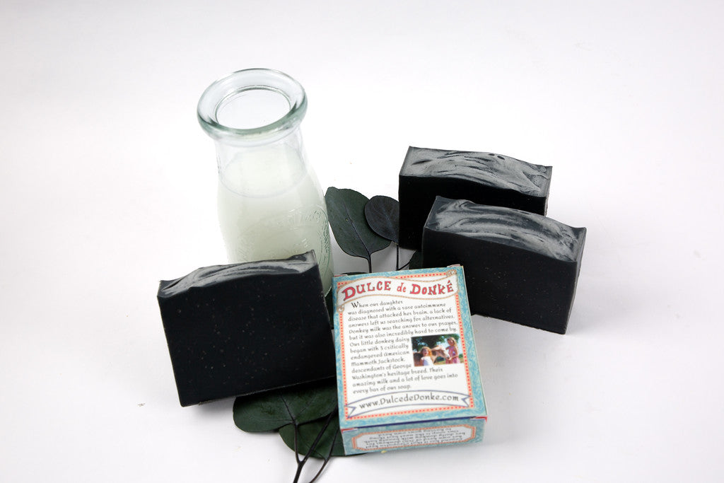 Pre-order for OCTOBER: Activated Charcoal Donkey Milk Soap 4.5 oz