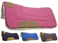 Cargar la imagen en la vista de la galería, Pony Contour Cut Canvas Western Saddle Pad with Fleece Lining by Tahoe Tack - Size 23" X 23"
