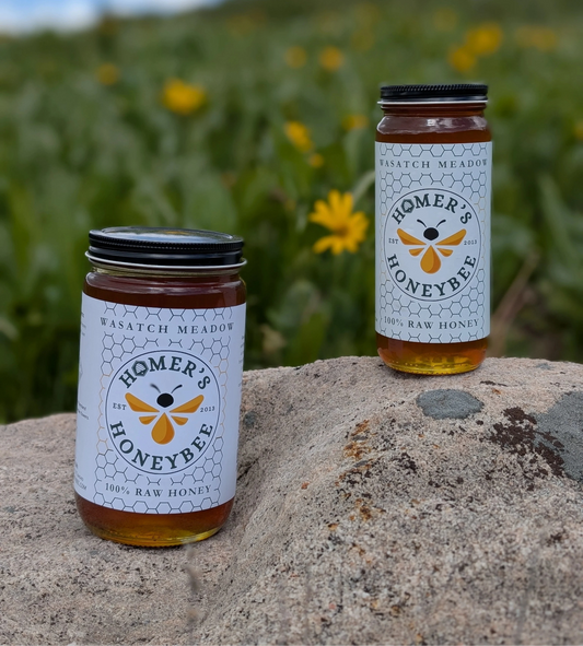 Wasatch Meadow - Mountain Meadow Raw Honey, Homer's Honey Bees Utah