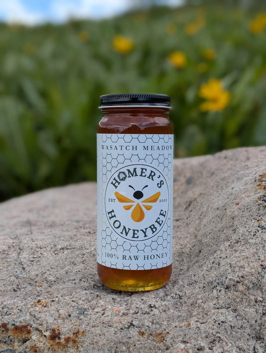 Wasatch Meadow - Mountain Meadow Raw Honey, Homer's Honey Bees Utah